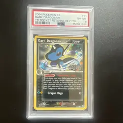 Pokemon Team Rocket Returns Dark Dragonair #31/109 Reverse Holo PSA 8 2004 EN - Image 2