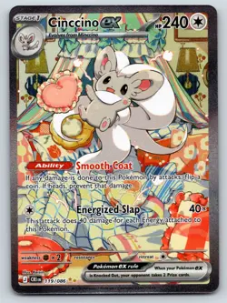 Cinccino ex 119/086 Holo Special Illustration Rare Chaos Rising Pokemon NM - Image 1