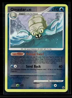 Pokemon 2008 Majestic Dawn Omastar #26/100 Reverse Holo - Image 1