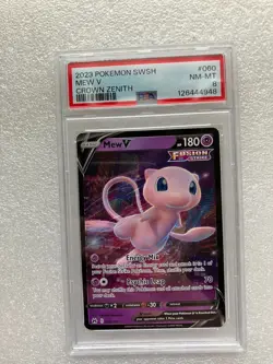 PSA 8 Mew V #60 Pokemon Crown Zenith - Image 1