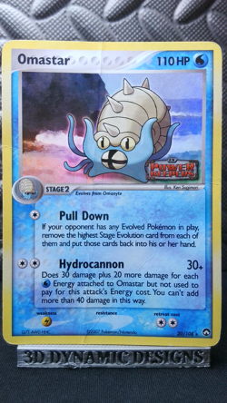 | Pokemon Omastar 20/108 Power Keepers STAMPED Reverse Holo Rare HP 🔥 | - Image 1