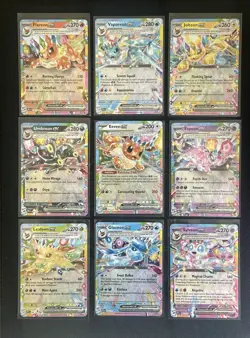 Pokemon TCG Prismatic EX “Eeveelution” 9 Card Holo Bundle (English) - NM - Image 1