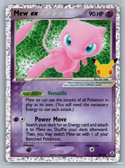 Mew ex Celebrations: Classic Collection #88/92 Holo Pokemon Card - Image 1