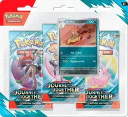 Pokemon Trading Card Game TCG Scarlet & Violet Journey Together (3) Pack Blister - Image 1