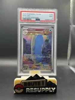 Pokemon TCG Wailord 162/159 Journey Together Illustration Rare Card PSA 9 - Image 1