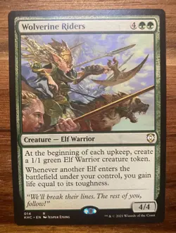 Wizards of the Coast MTG Wolverine Riders 14 Rare Green EN Regular C KHM - Image 1