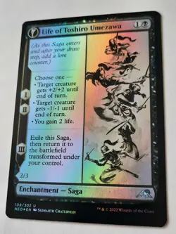 MTG Kamigawa: Neon Dynasty LIFE OF TOSHIRO UMEZAWA 108/302 U Foil M/NM - Image 2