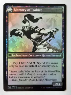 MTG Kamigawa: Neon Dynasty LIFE OF TOSHIRO UMEZAWA 108/302 U Foil M/NM - Image 3