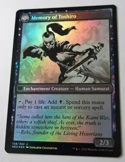 MTG Kamigawa: Neon Dynasty LIFE OF TOSHIRO UMEZAWA 108/302 U Foil M/NM - Image 4
