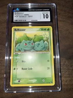 Pokemon Tcg CGC 10 Gem Mint Bulbasaur 012/17 POP Series 2 Regular - Image 4