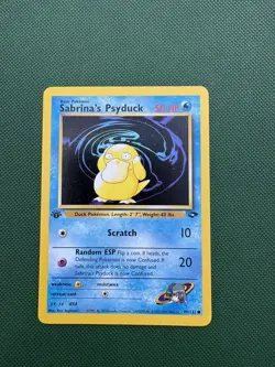 Pokemon Sabrina's Psyduck 099/132 1st Edition Gym Challenge Common - Image 1