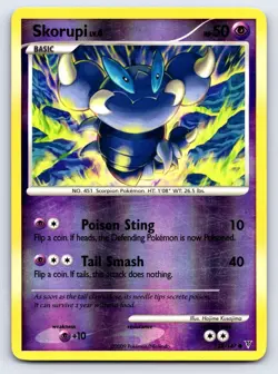 Skorupi 128/147 Common Supreme Victors Pokemon Reverse Holo Heavily Played - Image 1