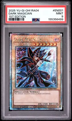 Dark Magician RA04-EN001 1st Edition QCR Yugioh PSA 9 *499 - Image 1
