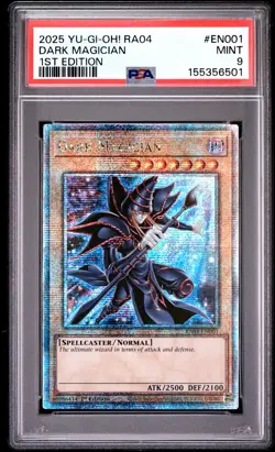 Dark Magician RA04-EN001 1st Edition QCR Yugioh PSA 9 *501 - Image 1