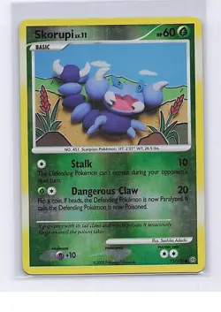 Skorupi 73/100 Common Stormfront Pokemon Reverse Holo Heavily Played - Image 1