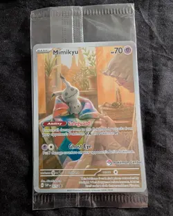 Mimikyu SVP 075 Pokemon Center Stamped Promo Card, Sealed - Image 1