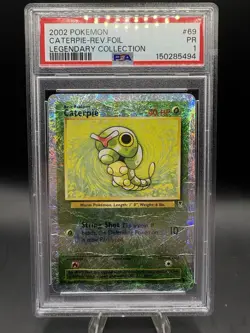 PSA 1 POKEMON LEGENDARY COLLECTION 69/110 CATERPIE-REVERSE FOIL - Image 1
