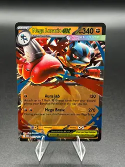 MEGA LUCARIO EX 077/132 DOUBLE RARE MEGA EVOLUTION POKEMON NEAR MINT - Image 1