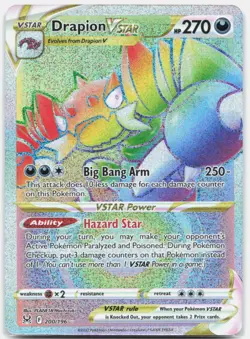 Drapion VSTAR 200/196 Rainbow Rare Lost Origin Pokemon Near Mint - Image 1