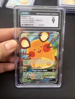 CGC 9 Dedenne GX #195a/214 Alt Art Unbroken Bonds Trainer's Toolkit Pokemon TCG - Image 1