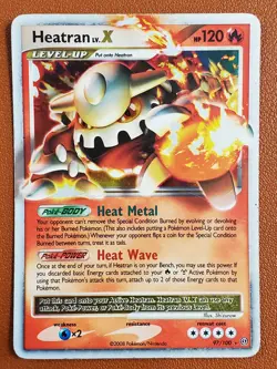 Heatran LVX 97/100 Ultra Rare LP/MP Pokemon 2008 TCG Diamond & Pearl Stormfront - Image 1