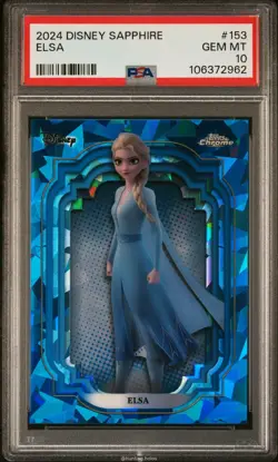 Elsa 153 Base PSA 10 Topps Chrome Disney Sapphire Edition JC016 - Image 1