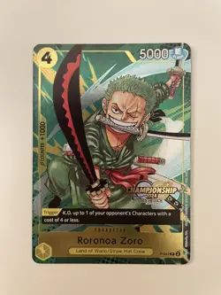 One Piece Card Game P-042 Roronoa Zoro CS2024 Event Pack Championship ENGLISH - Image 1