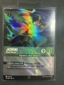 Disney Lorcana Jasmine Desert Warrior 212/204 EN-4 Card - Image 1