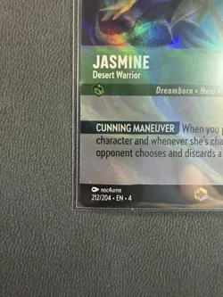 Disney Lorcana Jasmine Desert Warrior 212/204 EN-4 Card - Image 2