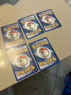 Magneton Base Set Holo Rare 9/102 and 4 other vintage cards including 3 holos - Image 2