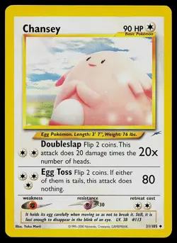 Pokemon Card - Chansey Neo Destiny 31/105 Uncommon - Image 1