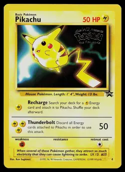 Pokemon Card - Pikachu WoTC Black Star Promo 4 WB Stamped Movie - Image 1