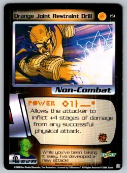 2000 Dragon Ball Z Dbz Score Orange Joint Restraint Drill Mortal Combat Card - Image 1