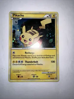 Pokemon Pikachu TCG Holo Black Star Promo Card HGSS03 - Image 1