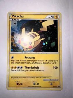 Pokemon Pikachu TCG Holo Black Star Promo Card HGSS03 - Image 2