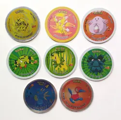 LOTE 8 GIGANTAZOS 4 NINTENDO POKEMON 2001 GIGAN TAZO POG HO-OH PORYGON MEGANIUM - Image 3