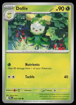 Dolliv 022/182 Common Destined Rivals Pokemon Near Mint - Image 1