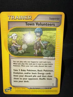 Pokemon TCG Town Volunteers 136/147 Aquapolis Regular Non Holo E Reader NM - Image 1