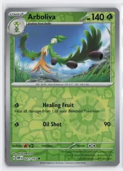 Arboliva 021/197 Uncommon Obsidian Flames Pokemon Reverse Holo Near Mint - Image 1