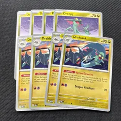 4x Dreepy 071/131 & 4x Drakloak 072/131 Playset Pokemon TCG Prismatic Evolutions - Image 1