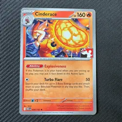 Cinderace 028/132 Non-Holo Play! Pokemon Prize Pack Series 8 Stamped (NM) - Image 1