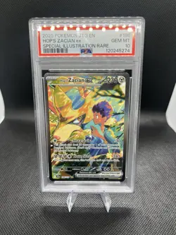 Pokemon TCG Hops Zacian EX Full Art Holo Card 176/159 Journey Together PSA 10 - Image 1
