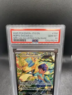 Pokemon TCG Hops Zacian EX Full Art Holo Card 176/159 Journey Together PSA 10 - Image 2