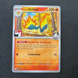 Ethan's Quilava 033/182 Non-Holo Play! Pokemon Prize Pack Series 8 Stamped (NM) - Image 1