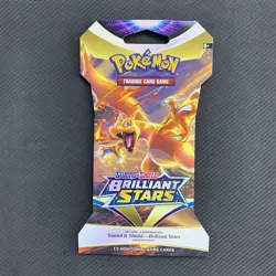 Brilliant Stars Random Sleeved Booster Pack Pokemon TCG Sword & Shield Era 2022 - Image 1