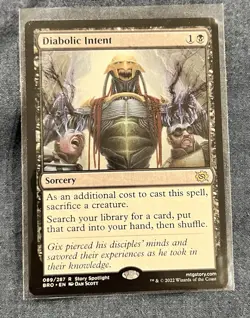 Diabolic Intent the Brothers' War Regular Card, Near Mint Condition - Image 1