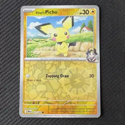 Ethan's Pichu 071/182 Reverse Holo Pokemon TCG: Destined Rivals Near Mint (NM) - Image 1
