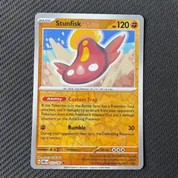 Stunfisk 112/197 Reverse Holo Pokemon TCG: Obsidian Flames Near Mint (NM) - Image 1