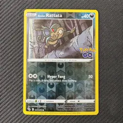 Alolan Rattata 041/078 Reverse Holo Pokemon TCG: Pokemon GO Near Mint (NM) - Image 1