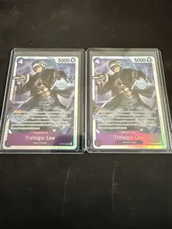 X2 ST10-010 Trafalgar Law: Super Rare English One Piece TCG Card - Image 1